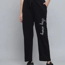 Pack of 2 Women Printed Black Track Pants-image-70