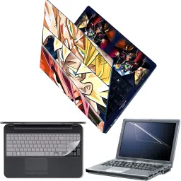 Techfit Full Body Laptop Skin with Screen Guard and Key Guard - Dragon Ball Eye Design Combo Set-picture-2
