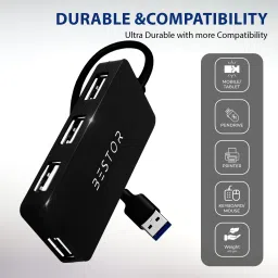 Bestor Set of 5 Combo,USB Wired Keyboard,Wired Mouse,Mouse Pad,OTG Connector & Hub Combo Set image 5