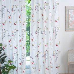 Tranquebar Home Violet & White 2 Pieces Ethnic Motifs Cotton Room Darkening Door Curtains-picture-1