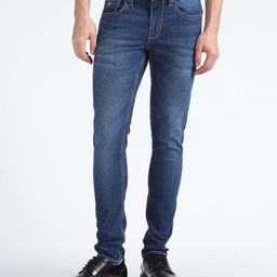 Flying Machine Men Blue MJ Mankle Skinny Fit Mid-Rise Clean Look Stretchable Cropped Jeans-image-97