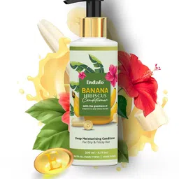 INDALO Banana Hibiscus Conditioner with Shea Butter & Vitamin E for Dry Hair - 200ml-1