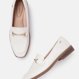 Lino Perros Women Buckle Detail Woven Design Formal Moccasins-11