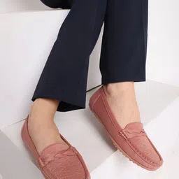 Marc Loire Women Embellished Comfort Insole Lightweight Penny Loafers-43