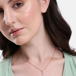 DressBerry Stone-Studded Geometric Shaped Pendent With Chain-image-26