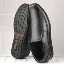 Egoss Men Textured Square Toe Comfort Insole Leather Slip-On Sneakers-image-12
