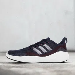 ADIDAS Men Navy Blue & White Woven Design Fluidflow 2.0 Running Shoes-picture-27