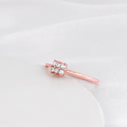 GIVA 925 Sterling Rose Gold-Plated CZ Studded Finger Ring-17