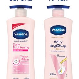 Vaseline Unisex Healthy Bright Daily Brightening Body Lotion with Mineral Oil 400 ml image 2