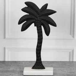 Maison Modern Black Medium Palm Tree Sculpture Metal Figurine Showpiece-image-66