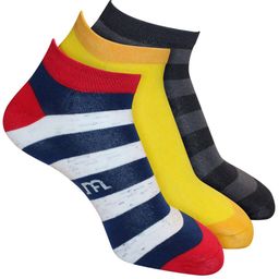 Man Arden Men Pack Of 3 Patterned Designer Edition Cotton Ankle-Length Socks-57