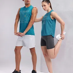 HRX by Hrithik Roshan Couple Collection Typography Printed Rapid Dry Training T-shirt-image-69