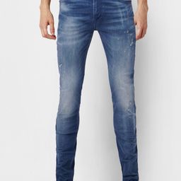 Jack & Jones Men Blue Skinny Fit Low Distress Heavy Fade Jeans-image-39