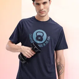 HRX by Hrithik Roshan Printed Drop-Sleeves Relaxed Fit Training T-shirt-picture-13