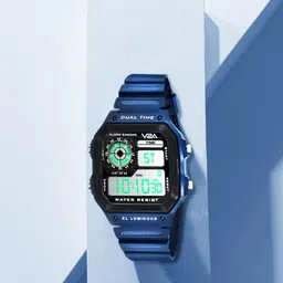 V2A Men Blue Dial & Blue Wrap Around Straps Digital Multi Function Watch V2A-1299-Darkblue-71