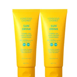 Conscious Chemist Sun Drink Hybrid Lightweight Gel Sunscreen SPF50 PA++++ Pack of 2-18