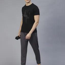 Rigo Men Charcoal Colourblocked Regular-Fit Sports Track Pants-image-99