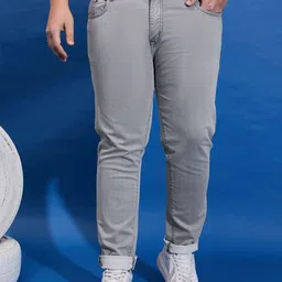 bigbanana Men Plus Size Mid-Rise Clean Look Stretchable Jeans-43
