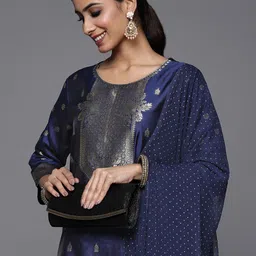 Varanga Women Blue Kurta with Trousers & With Dupatta-image-70