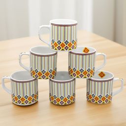 laghima jadon Multicoloured Printed Set of 6 Ceramic Cups and Mugs-10