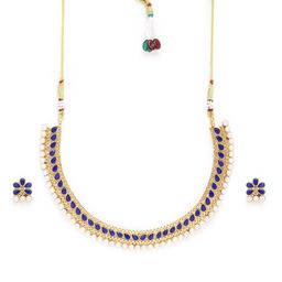 Peora Gold-Plated Faux Kundan & Beads Studded Jewellery Set-image-63