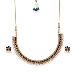 Peora Gold-Plated Faux Kundan & Beads Studded Jewellery Set-image-61