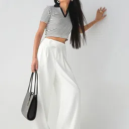 StyleCast X SERA Women Smart Flared High-Rise Pleated Korean Pants-image-45