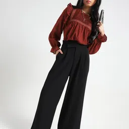 StyleCast X SERA Women Smart Flared High-Rise Pleated Korean Pants-image-92