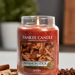 YANKEE CANDLE Orange Solid Cinnamon Stick Pillar Scented Candle-84