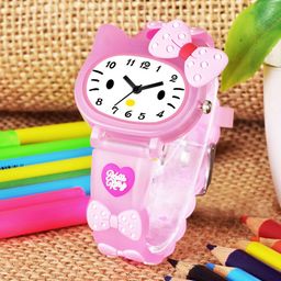 Shocknshop Girls Printed Dial & Straps Analogue Watch 339 Pink Kitty-22