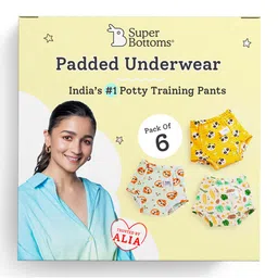 SuperBottoms Kids Pack Of 6 Waterproof Padded Sustainable Underwears (9-12 months)-22