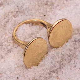 Studio One Love Gold-Plated Minimalist Adjustable Finger Ring-57