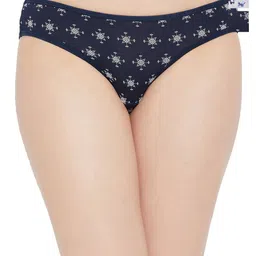 Clovia Women Pack Of 3 Floral Printed Cotton Low Waist Bikini Briefs-image-39