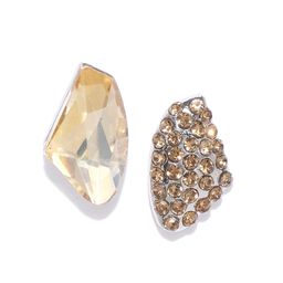 YouBella Gold-Toned & Silver-Toned Stone-Studded Mismatch Contemporary Studs-picture-45