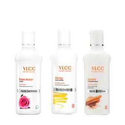 VLCC CTM Combo - Sandal Cleansing Milk+ Rose Water Toner + Honey Moisturizer - 100ml Each-42