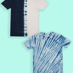Jumping Joey Boys Pack of 2 Tie And Dye Pure Cotton Loose T-Shirt-15