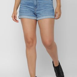 AMERICAN EAGLE OUTFITTERS Women Washed Loose Fit Stretch Denim Shorts Technology-picture-24