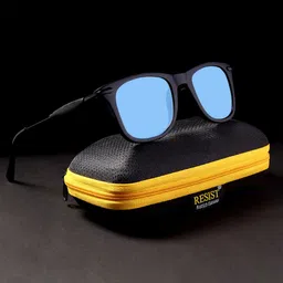 RESIST EYEWEAR Unisex Wayfarer Sunglasses with Polarised Lens GENESIUS BLUE C2-0