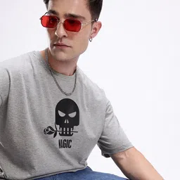Kook N Keech Men Printed Drop-Shoulder Sleeves Oversized Pure Cotton T-shirt-image-25