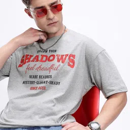 Kook N Keech Men Typography Printed Drop-Shoulder Sleeves Oversized Pure Cotton T-shirt-image-78