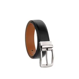 SCHARF Men Black & Brown Reversible Textured Belt-picture-28