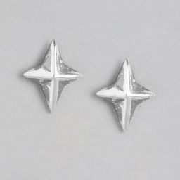 DressBerry Rhodium-Plated 925 Sterling Silver Star Shaped Studs-38