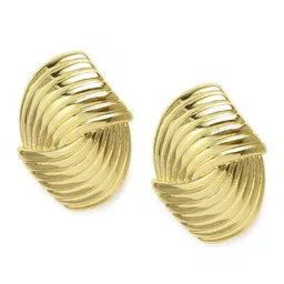 Estele Gold Plated Demifine Stud Earrings-43