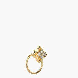 VALANOVA Women Sterling Silver Lab Grown Diamond Nosepin 0.29 gm-image-29