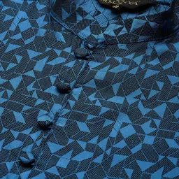 SOJANYA Geometric Print Mandarin Collar Kurta image 4