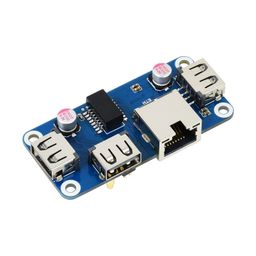 Waveshare Ethernet / USB HUB HAT (B) for Raspberry Pi Series, 1x RJ45, 3x USB 2.0-22