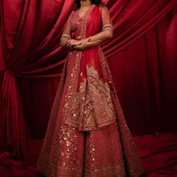 Geethika kanumilli Embroidered Sequinned Ready to Wear Lehenga & Blouse With Dupatta-picture-21