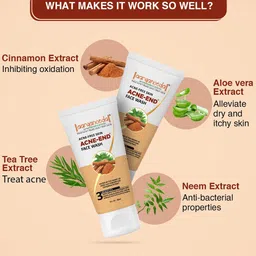 Aryanveda Acnend Face Wash with Neem-Tulsi & Tea Tree for Acne & Pimples - 60 ml image 2