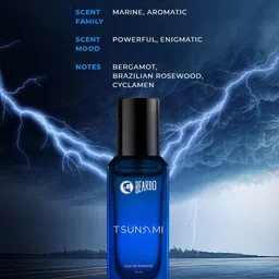 BEARDO Men Set of 2 Eau De Parfum - Whisky Smoke & Tsunami  - 20 ml Each image 4