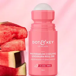DOT & KEY Watermelon Cooling Underarm Roll On Deodorant With 4% AHA+BHA - 50ml-6